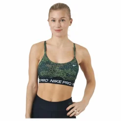 Nike Pro Dri-fit Indy Women's Treeline/black/black/white* Träning|Sport-Bh:Ar