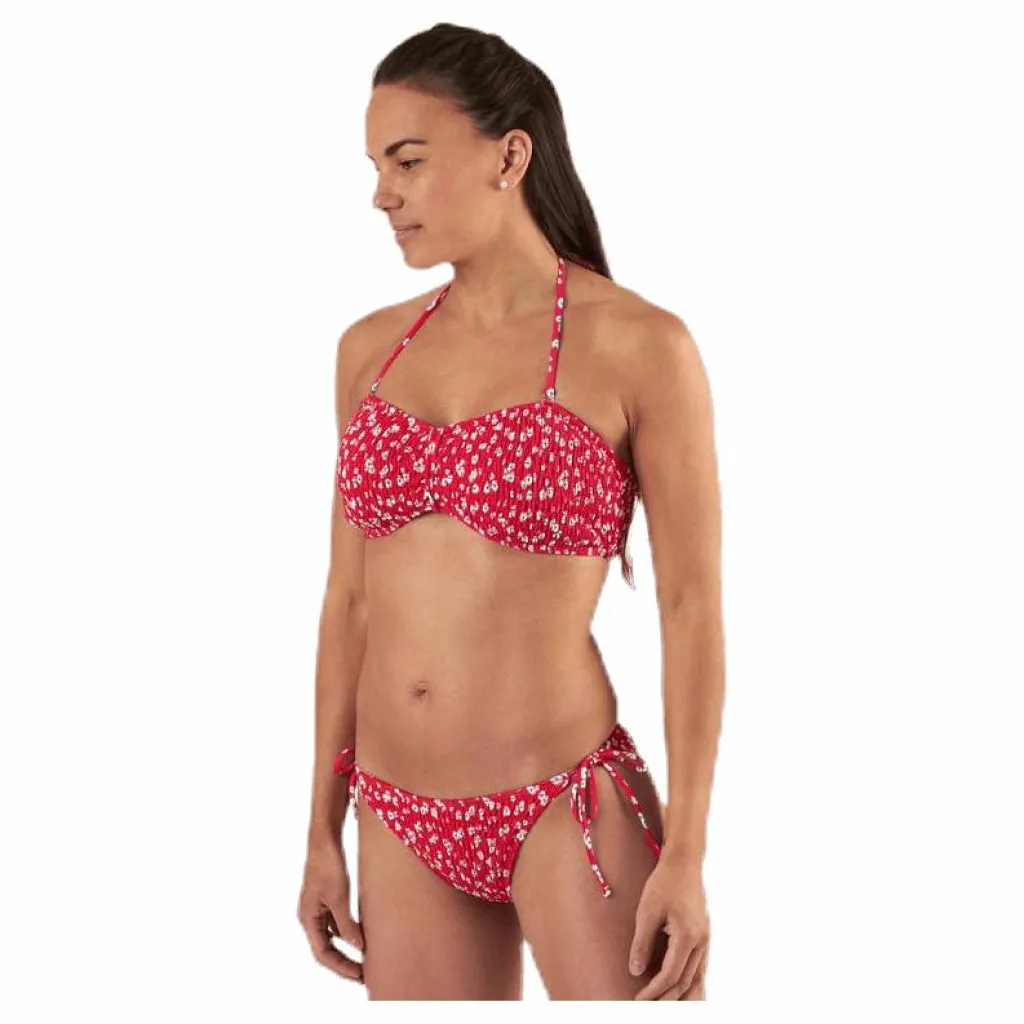 Pieces Nikita Bikini Bandeau Red* Simning|Badkläder