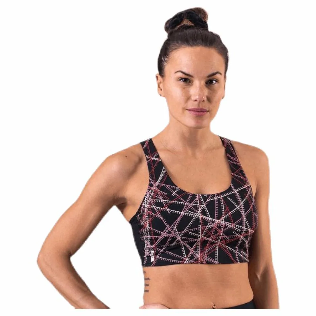 Only Play Odele Aop Sports Bra Black* Löpning|Träning