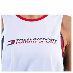 Tommy Hilfiger Sport Open Back Tape Tank Top White* Linnen|Träning