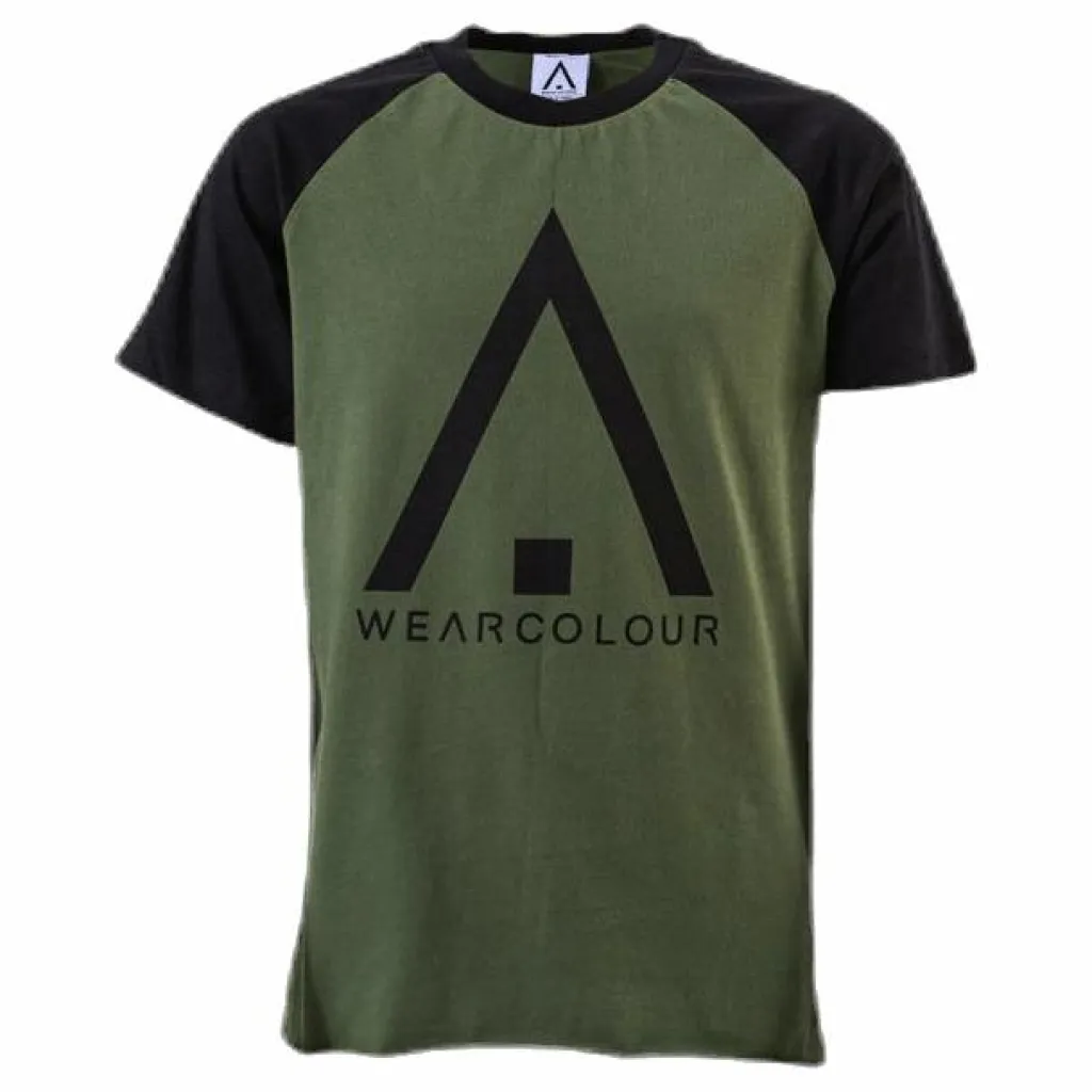 ColourWear Organic Rag Tee Youth Black/Green*Barn Alpint|T-Shirts