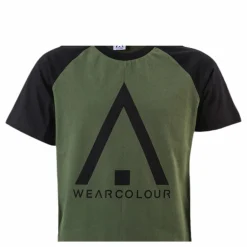ColourWear Organic Rag Tee Youth Black/Green*Barn Alpint|T-Shirts