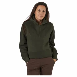 Casall Oversized Zip Hood Forest Green* Tröjor|Träning