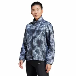 adidas Own the Run Allover Print Hooded Running Windbreaker White* Jackor|Löpning
