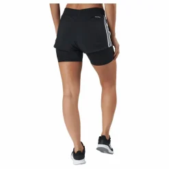 adidas Pacer 3 Stripe Woven 2 In 1 Short Black / White* Shorts|Träning