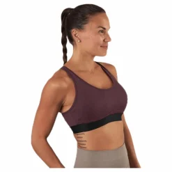 Stay in place Padded Crossback Bra Purple* Sport-Bh:Ar|Löpning