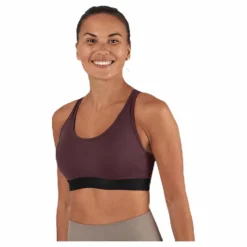 Stay in place Padded Crossback Bra Purple* Sport-Bh:Ar|Löpning