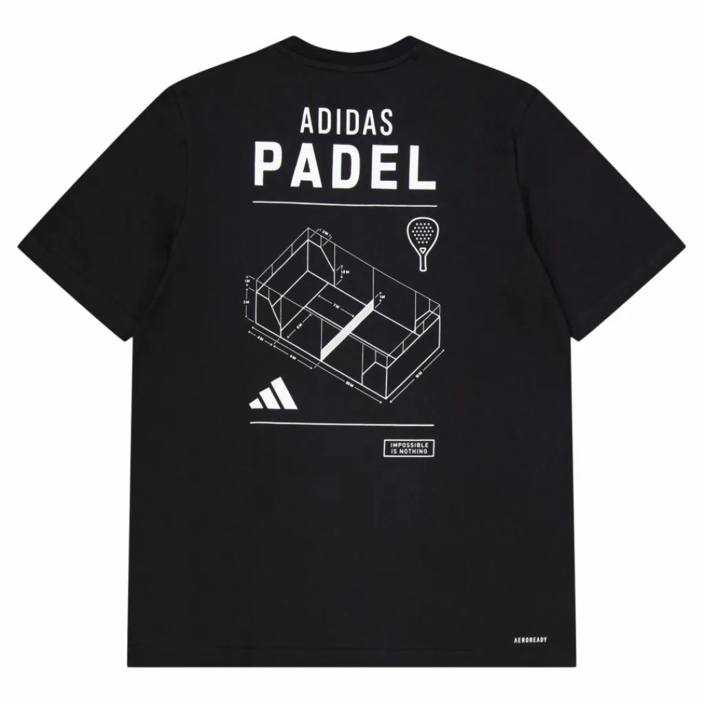 adidas Tennis Padel Graphic Tee Black* Racketsporter