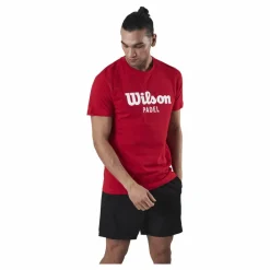Wilson Padel Scrpt Tee Red* Racketsporter|T-Shirts