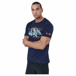 Wilson Paris 2022 Tech Tee Peacoat* T-Shirts|Racketsporter