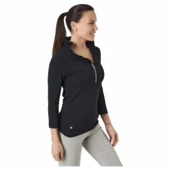 Daily Sports Patrice 3/4 Polo Shirt Black* Golf|Tröjor