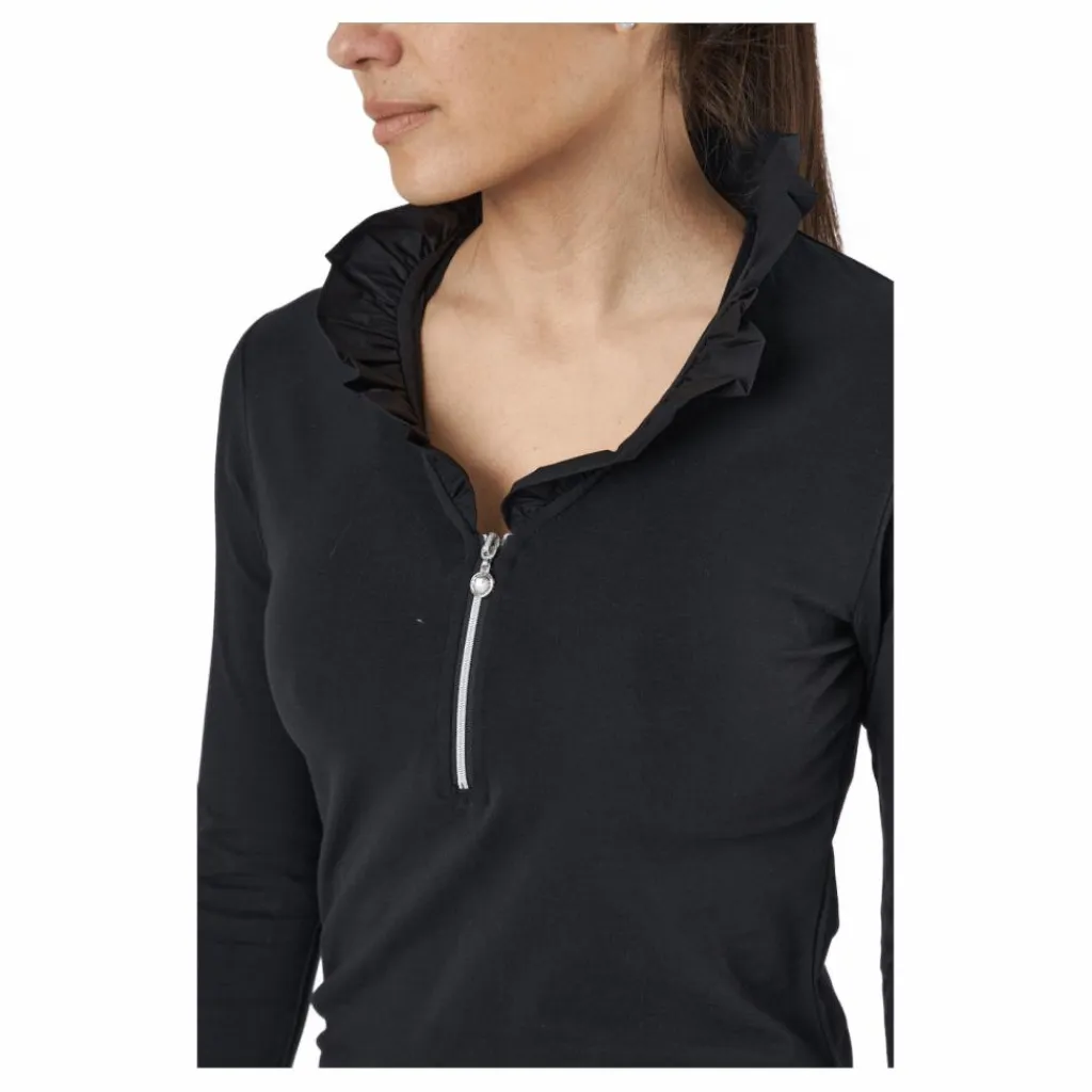 Daily Sports Patrice 3/4 Polo Shirt Black* Golf|Tröjor