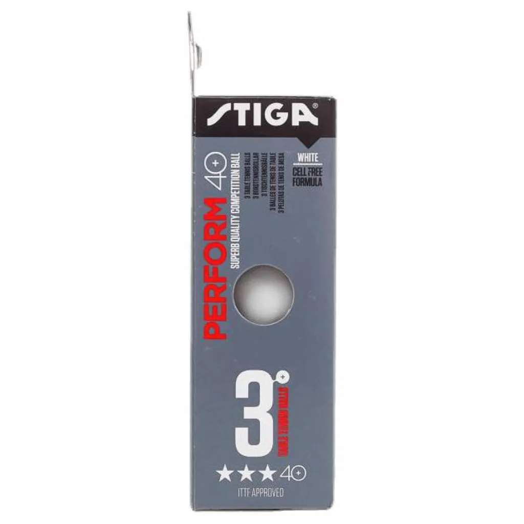 Stiga Perform 3-Star ABS 3-Pack White* Racket Och Bollar|Racketsporter