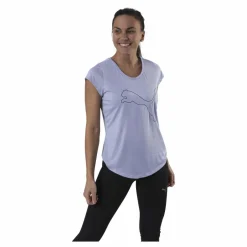 Puma Performance Heather Cat Tee Purple* T-Shirts|Träning