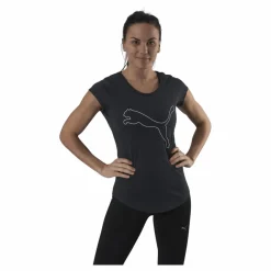 Puma Performance Heather Cat Tee Grey* T-Shirts|Träning
