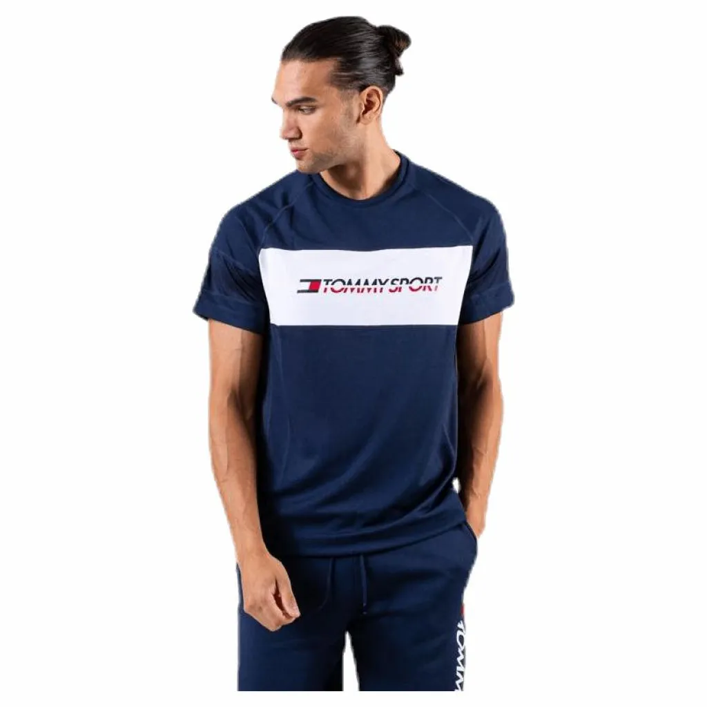 Tommy Hilfiger Sport Performance Mesh Tee Blue* T-Shirts|Träning