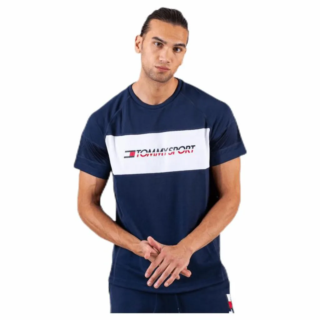 Tommy Hilfiger Sport Performance Mesh Tee Blue* T-Shirts|Träning