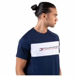 Tommy Hilfiger Sport Performance Mesh Tee Blue* T-Shirts|Träning