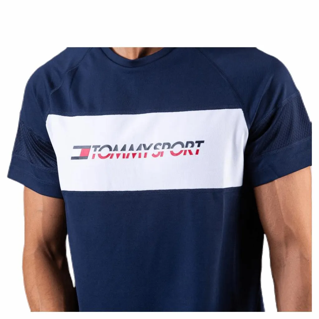 Tommy Hilfiger Sport Performance Mesh Tee Blue* T-Shirts|Träning