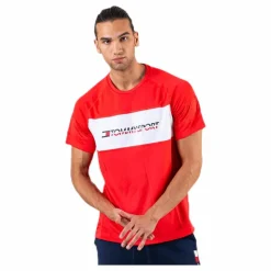 Tommy Hilfiger Sport Performance Mesh Tee Red* T-Shirts|Träning