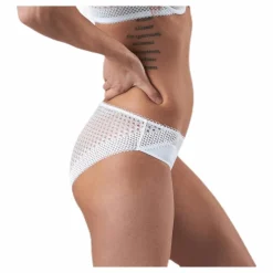 Calvin Klein Pique Lace Bikini Brief White* Simning|Badkläder