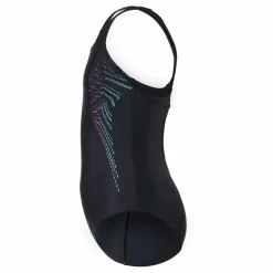 Speedo Plastisol Placement Muscleback Black/neon*Barn Simning|Badkläder
