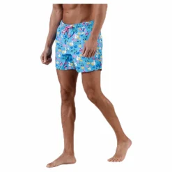Happy Socks Pool Party Swim Shorts Blue* Simning|Badkläder