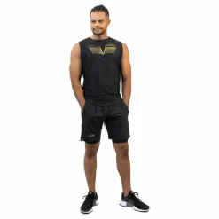 Gavelo Power Sleeveless Tee Black&gold* Linnen|Träning