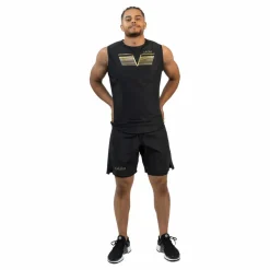 Gavelo Power Sleeveless Tee Black&gold* Linnen|Träning