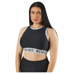 BLACC Power X Crop Top 2.0 Black/white* Linnen|Träning