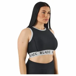 BLACC Power X Crop Top 2.0 Black/white* Linnen|Träning