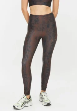 Röhnisch Printed High Waist Tights Brown Snake* Tights|Träning