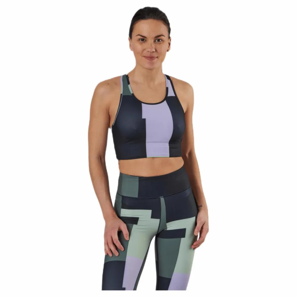 Casall Printed Sport Top Green* Sport-Bh:Ar|Träning