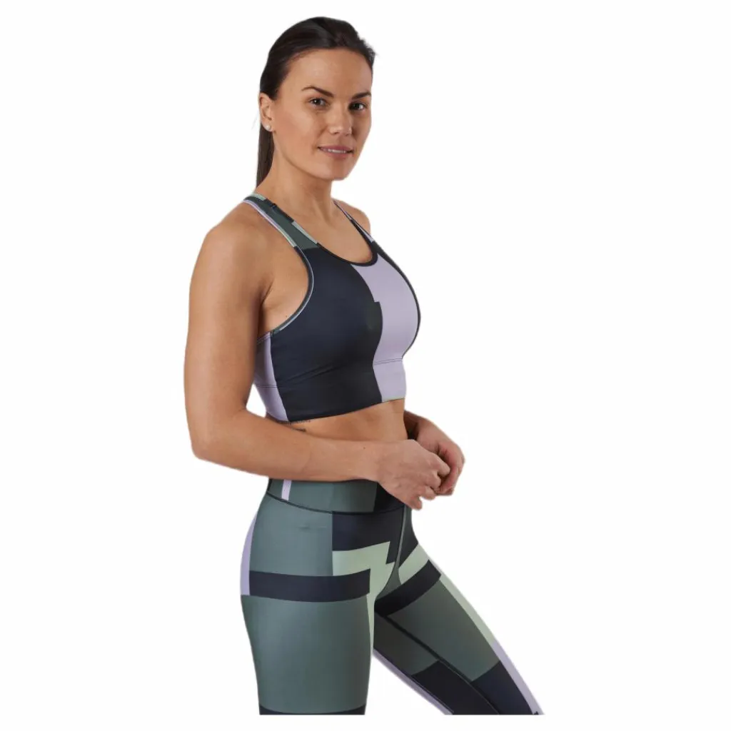 Casall Printed Sport Top Green* Sport-Bh:Ar|Träning