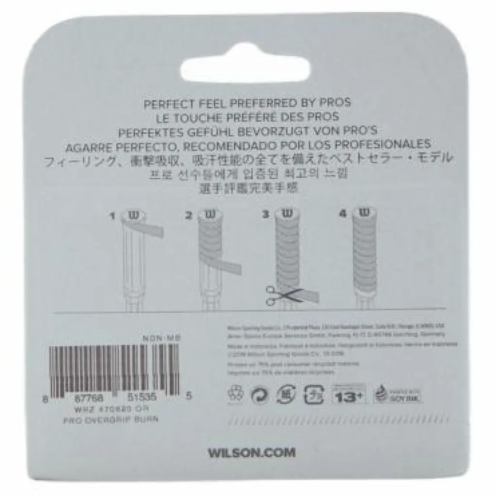 Wilson Pro Overgrip Burn* Racket Och Bollar|Racketsporter
