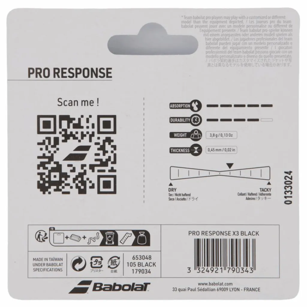 Babolat Pro Response X 3 Black* Racketsporter|Träningsutrustning