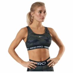 Nike Pro Swoosh Bra Thunder Grey/Black/White/White* Sport-Bh:Ar|Träning