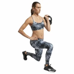 Reebok RC Skinny Bra AOP Black* Sport-Bh:Ar|Träning
