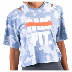 Nike Rebel SS Crop Top White/Grey* Träning|T-Shirts