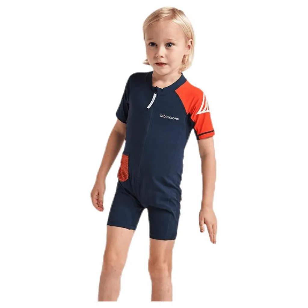 Didriksons Reef Kids Swimsuit Blue*Barn Simning|Badkläder