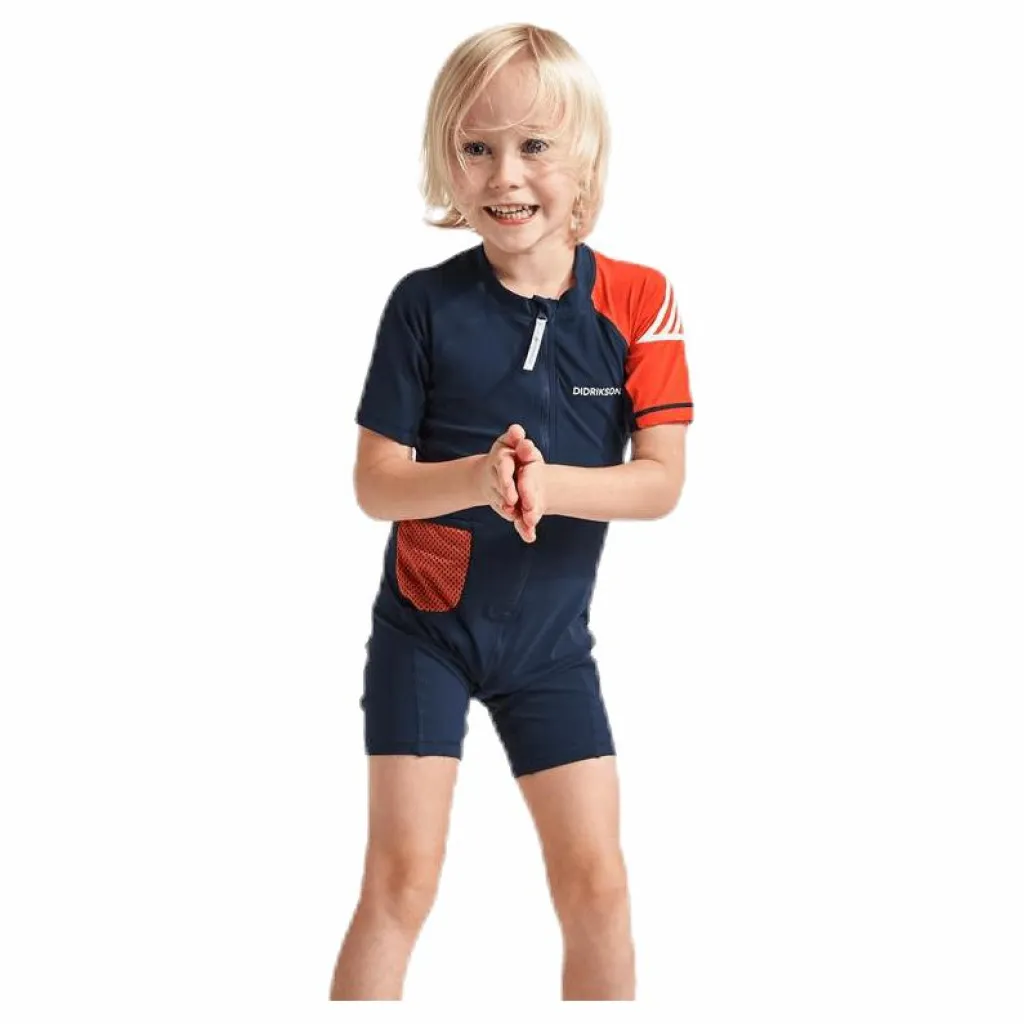 Didriksons Reef Kids Swimsuit Blue*Barn Simning|Badkläder