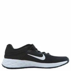 Nike Revolution 6 FlyEase Big Kids' Easy On/Off Road Running Shoes BLACK/WHITE-DK SMOKE GREY*Barn Löpning|Löparskor