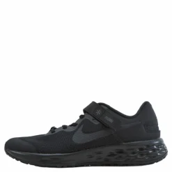 Nike Revolution 6 FlyEase Big Kids' Easy On/Off Road Running Shoes BLACK/BLACK-DK SMOKE GREY*Barn Löpning|Löparskor