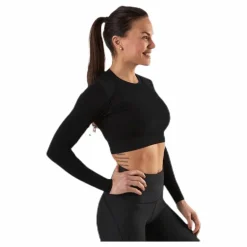 Gavelo Seamless Black Crop Top Black* Tröjor|Träning