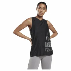 Reebok SH Gaphic Muscle Tank Black* T-Shirts|Träning