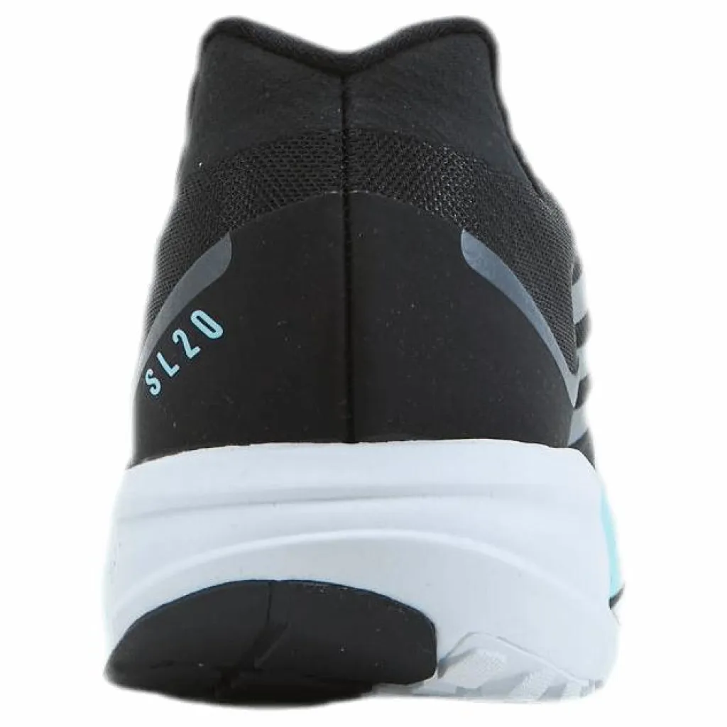 adidas SL20 Shoes Core Black / Silver Metallic / Clear Aqua* Löparskor|Löpning
