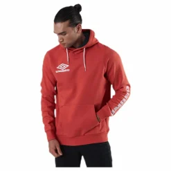 Umbro Sleeve Print Hoodie Red* Fotboll|Tröjor
