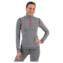 Odd Molly Spin To Win Mid Layer Top White/Black* Alpint|Underställ