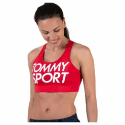Tommy Hilfiger Sport Sports Bra Logo Medium Red* Sport-Bh:Ar|Träning