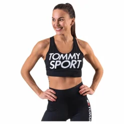 Tommy Hilfiger Sport Sports Bra Logo Mid Black* Sport-Bh:Ar|Träning